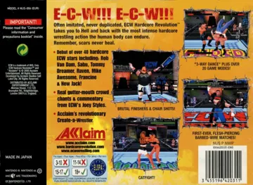 ECW Hardcore Revolution (Europe) box cover back